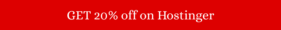 GET 20% off on Hostinger
